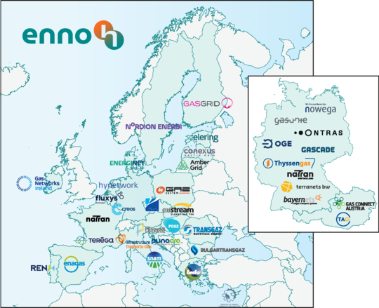 Die derzeit 36 zukünftigen Wasserstoff-Netzbetreiber Die derzeit 36 zukünftigen Wasserstoff-Netzbetreiber
