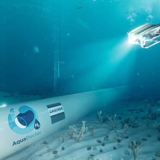 aquaductus-unterwasser AquaDuctus-Pipeline mit Tauchroboter