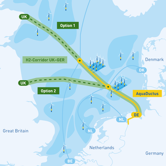 Deutschland und Großbritannien stärken ihre Energiepartnerschaft mit einer geplanten Offshore-Wasserstoff-Pipeline zwischen den beiden Ländern. Deutschland und Großbritannien stärken ihre Energiepartnerschaft mit einer geplanten Offshore-Wasserstoff-Pipeline zwischen den beiden Ländern.