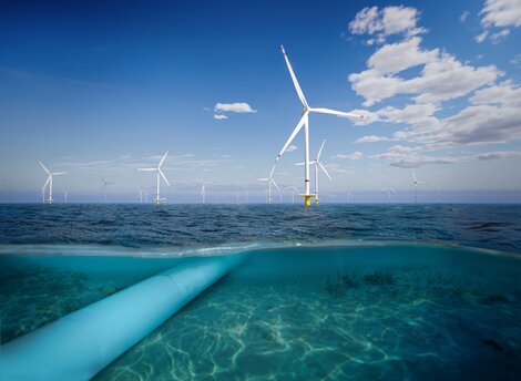 aquaductus-offshore-energy-generation-transportation Image of an AquaDuctus offshore hydrogen pipeline under water